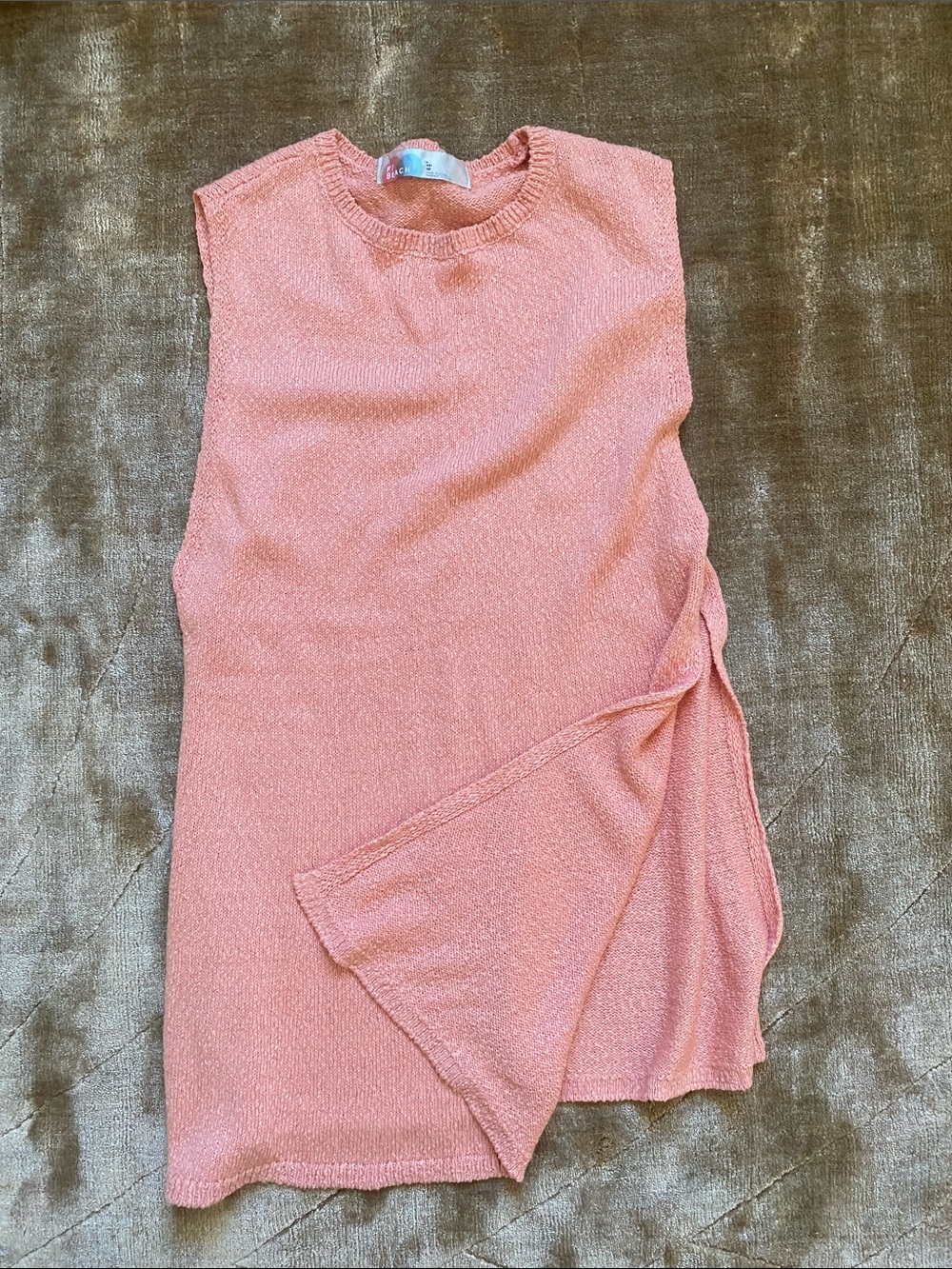 Free People beach sleeveless Miranda sweater in peach 🍑